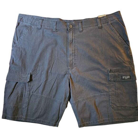 Wrangler Mens Gray Cargo Shorts Relaxed Fit Size 46 Lightweight Cotton - Picture 1 of 6